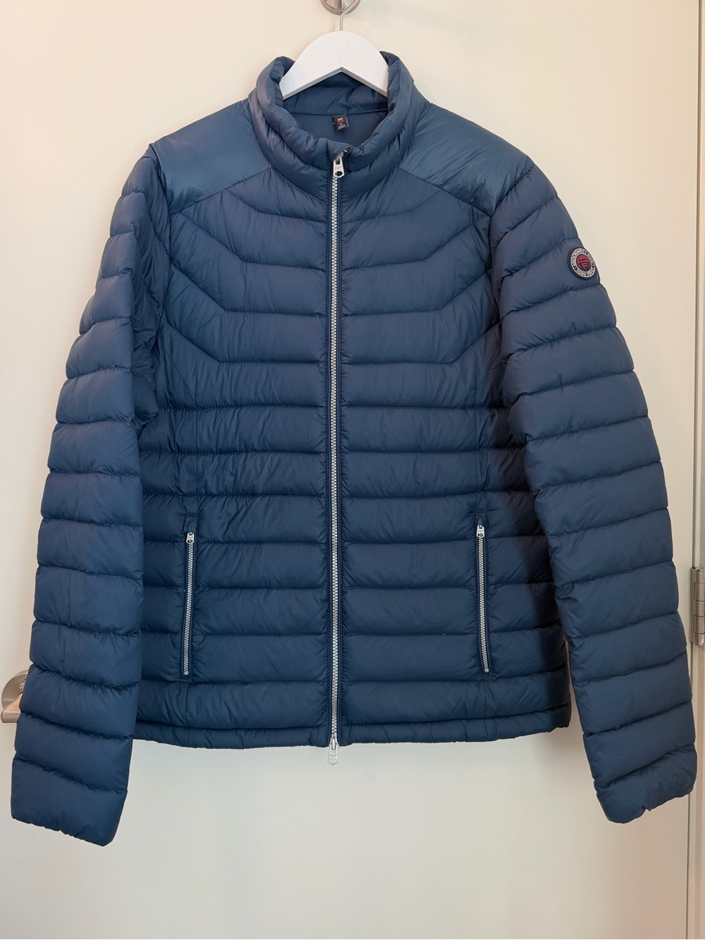 Abercrombie & Fitch Men's Slate Blue Quilted Ultra Puffer Jacket